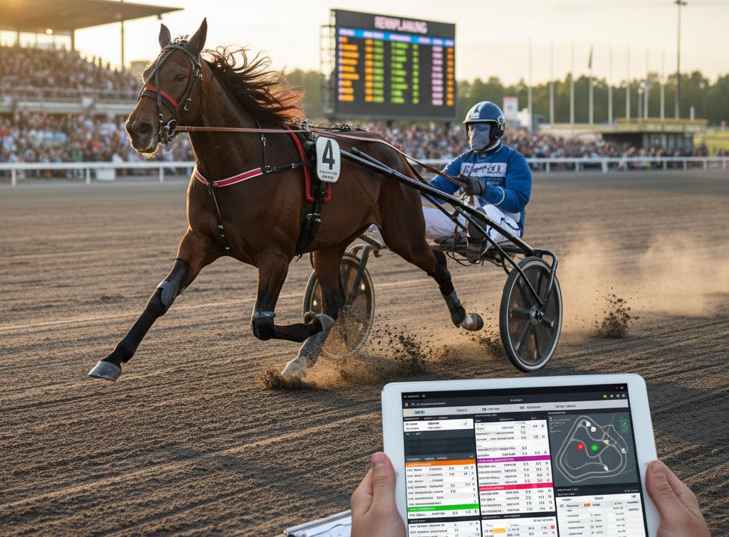 Rennpferd auf der Rennbahn